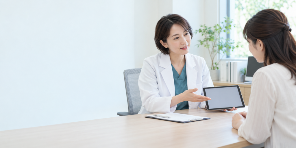 タブレットを使った診療説明